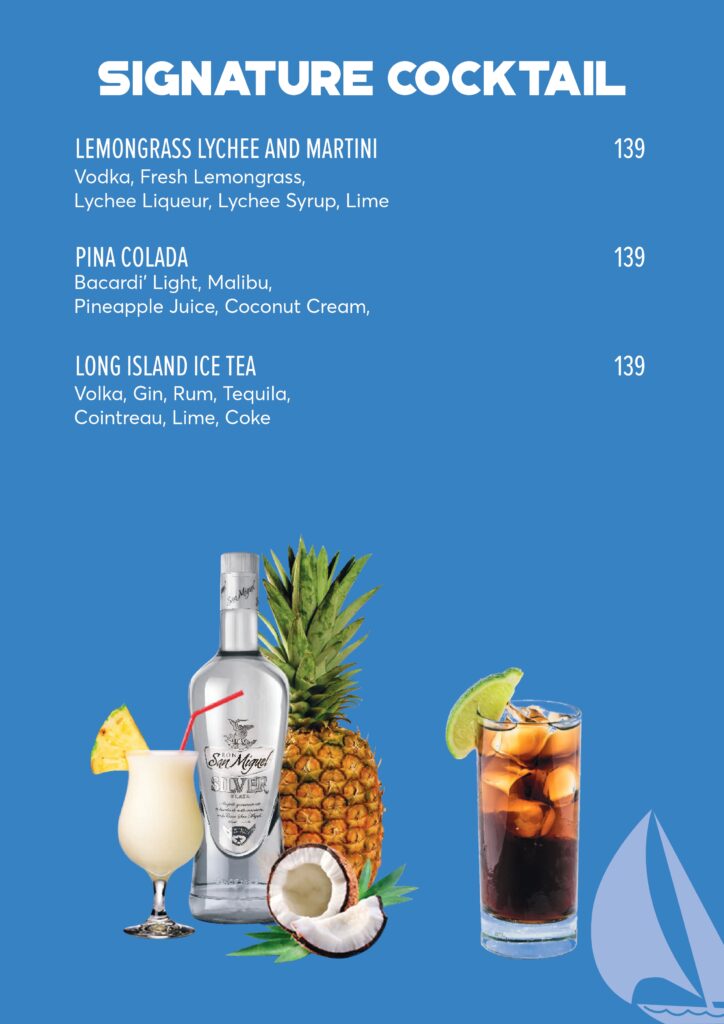 Signature Cocktails at White Sail Hoi An Restaurant