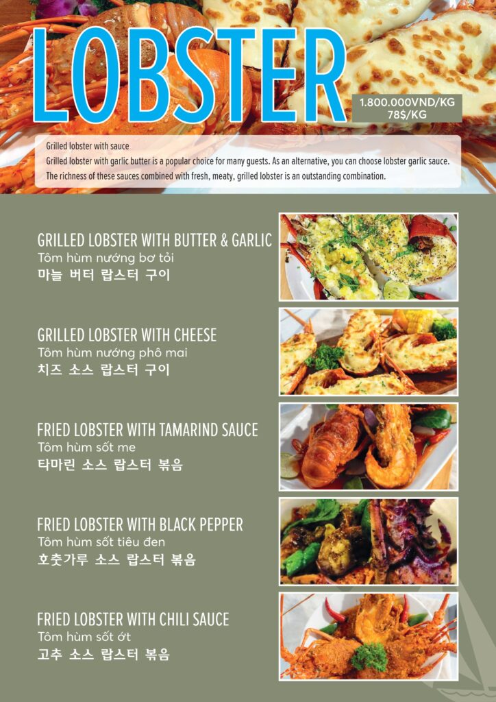 Fresh Lobster Dishes at White Sail Hoi An Restaurant