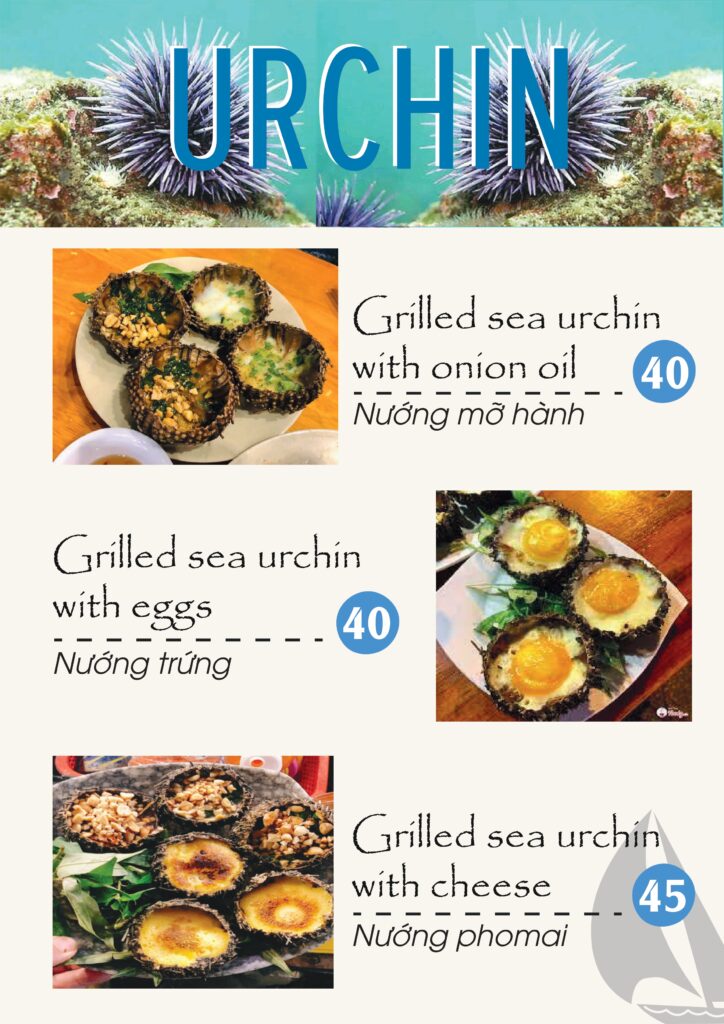 Grilled Sea Urchin Specials at Hoi An Restaurant